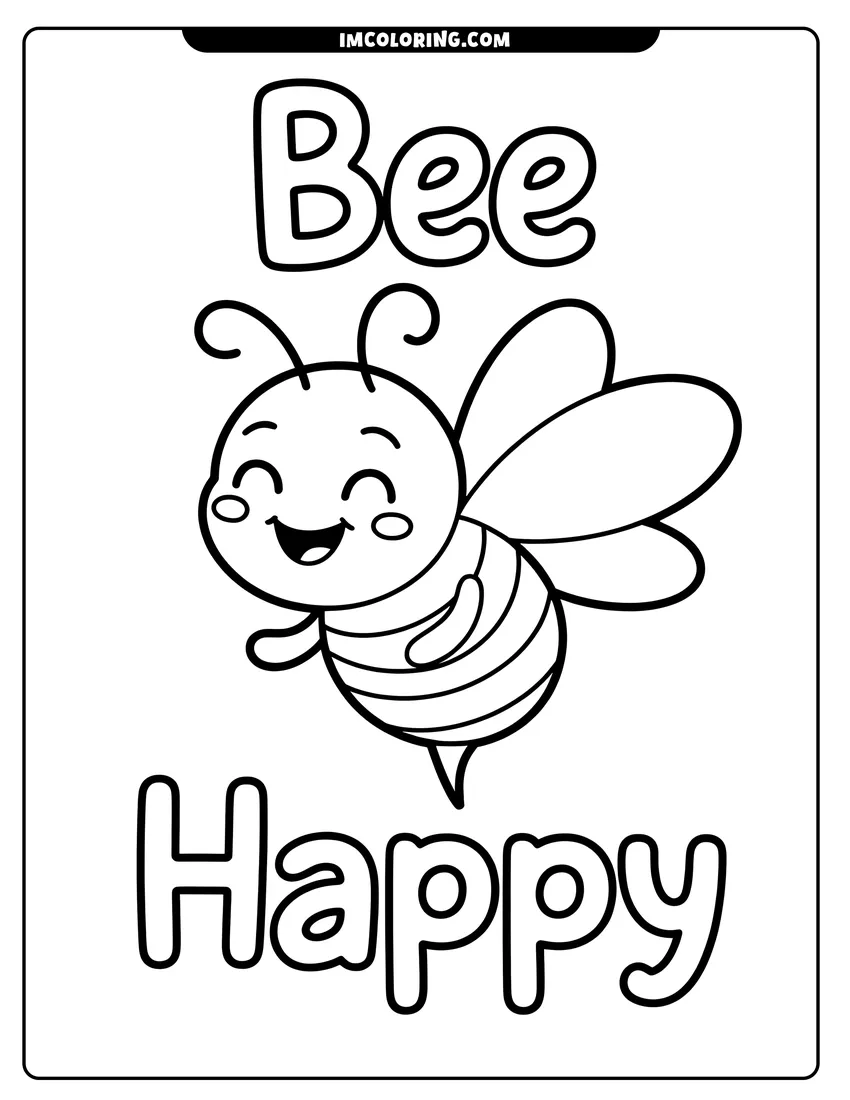 Bee Coloring Pages