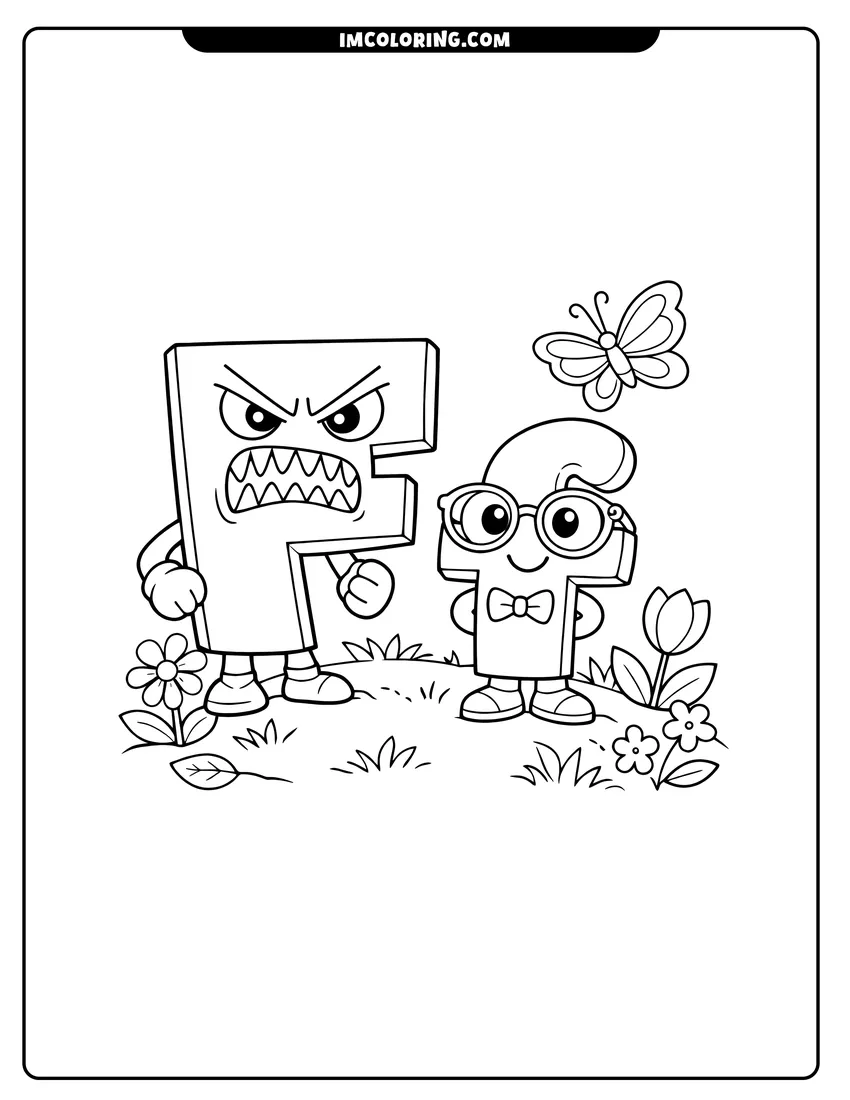 Alphabet Lore Coloring Pages