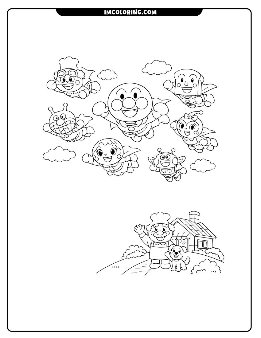 Anpanman Coloring Pages