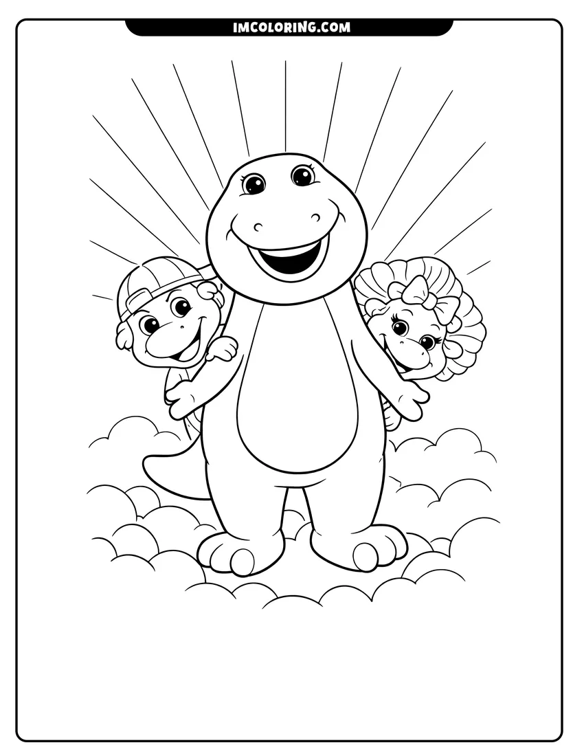 Barney Coloring Pages
