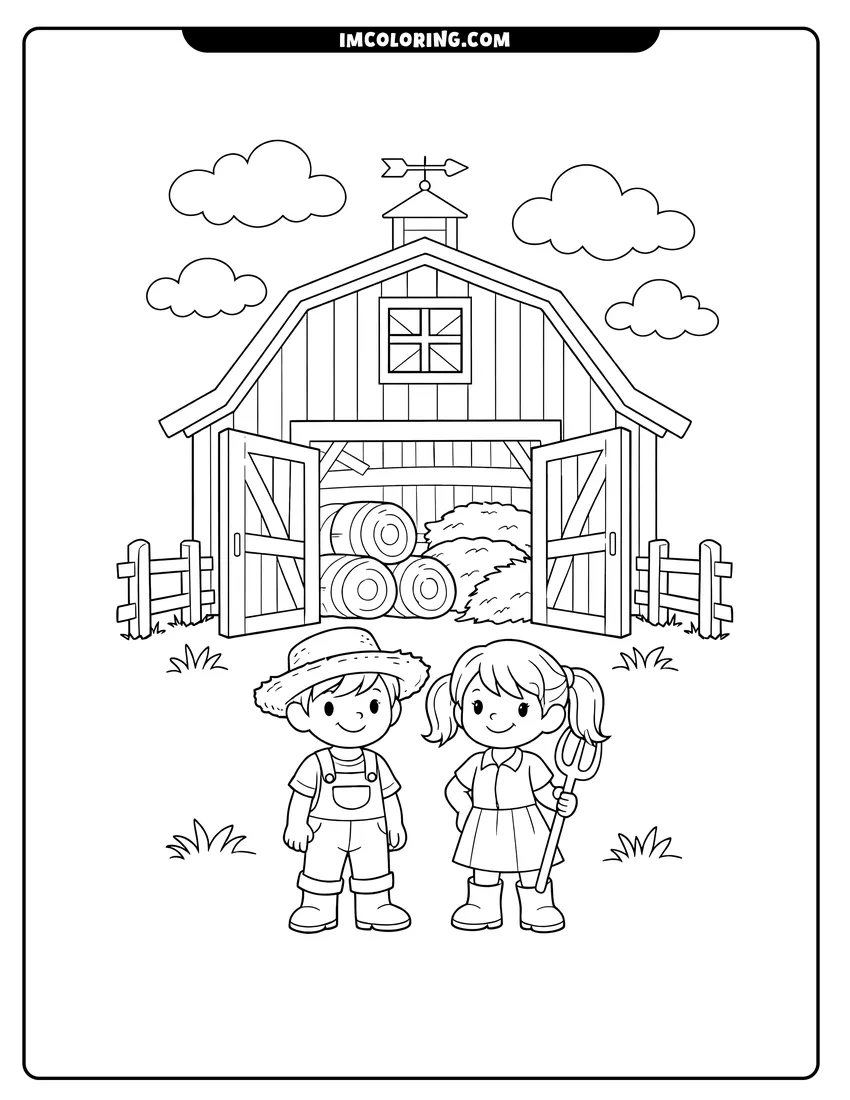 Barn Coloring Pages