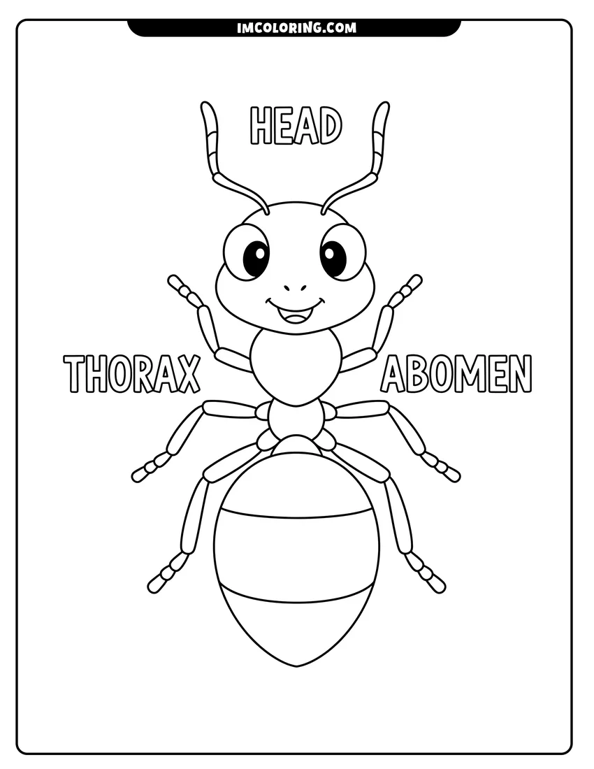 Ant Coloring Pages