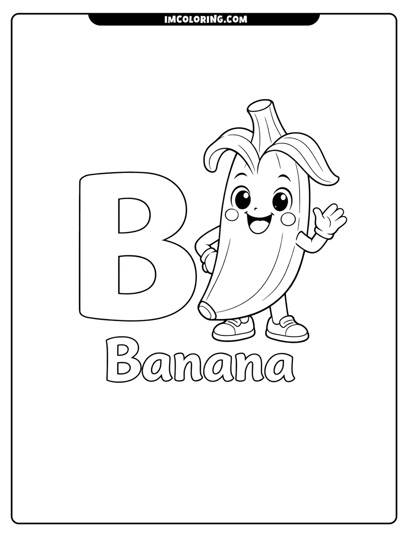 Banana Coloring Pages
