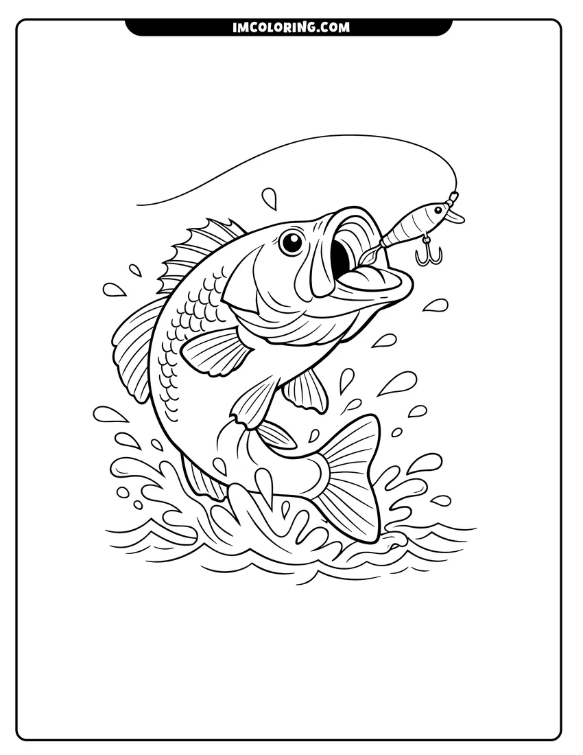 Bass Coloring Pages