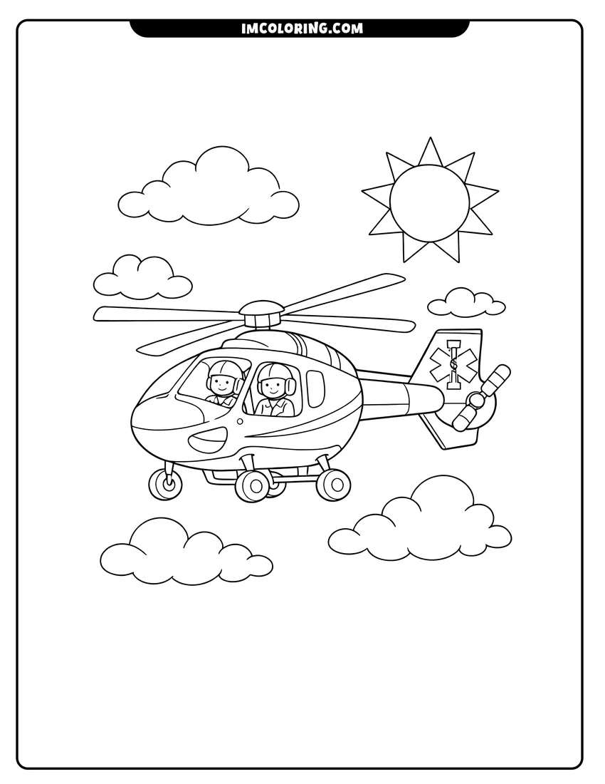 Ambulance Coloring Pages