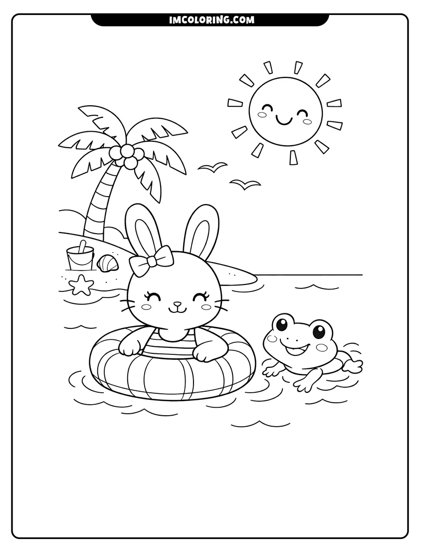 Beach Coloring Pages