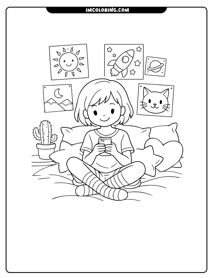 Bedroom Coloring Pages